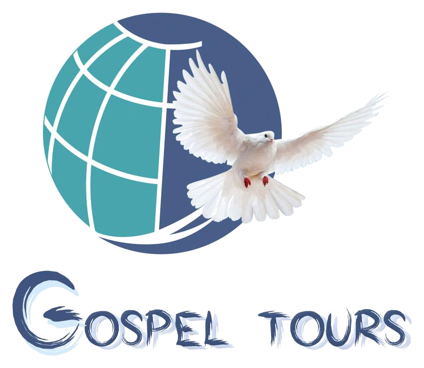 Gospel Tours India logo — dove and globe